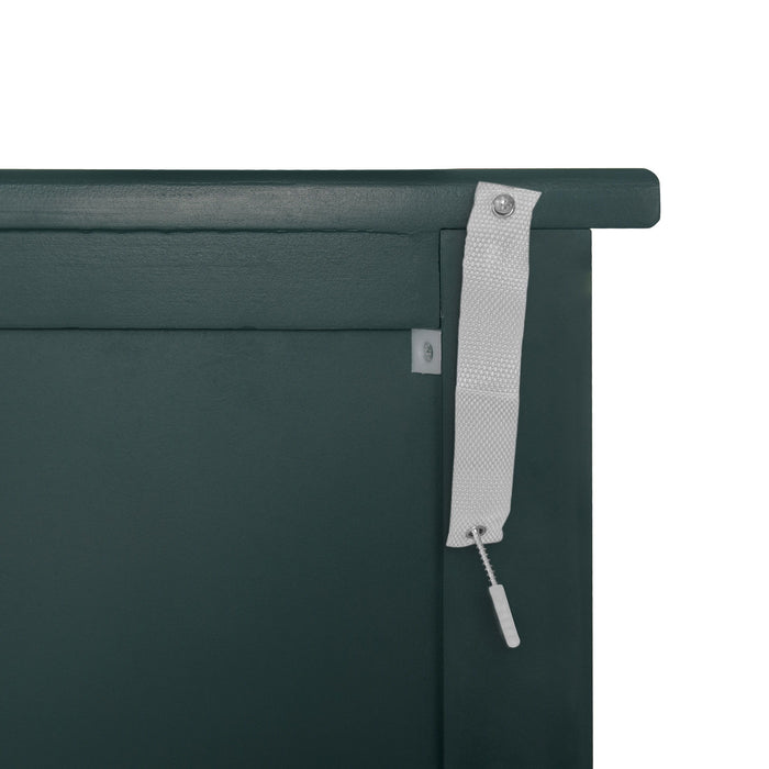 Hollow Carved 2 Door Accent Cabinet With Adjustable Shelf, Sideboard Buffet For Entryway, Living Room Or Bedroom - Blackish Green