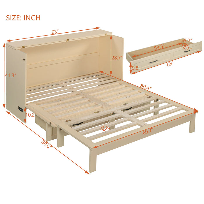 Murphy Bed With Large Drawers