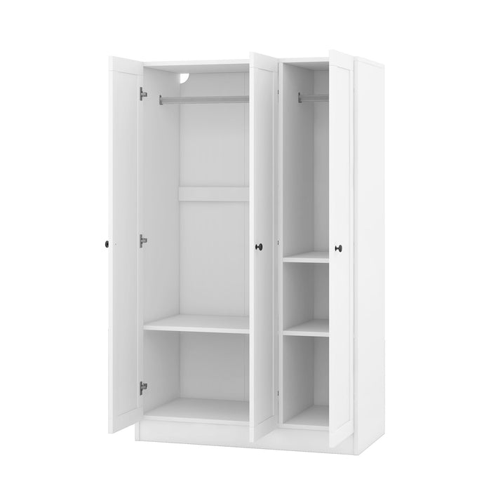 3 Door Shutter Wardrobe With Shelves