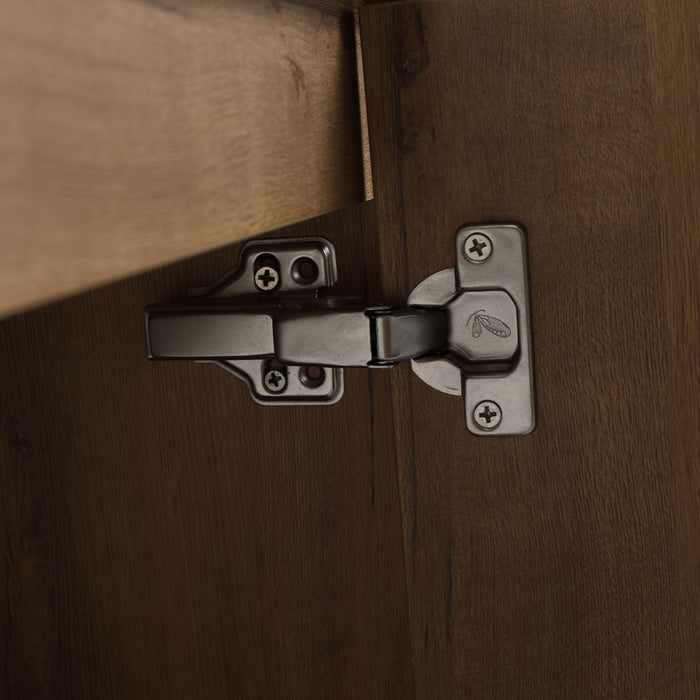 Modern Floating Bathroom Vanity With Resin Sink, Soft Close Doors