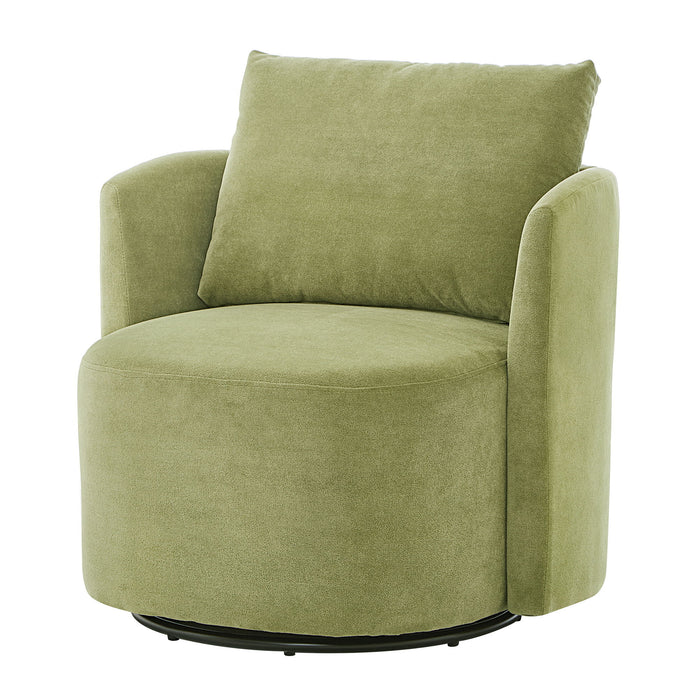 360° Modern Swivel Chair With Upholstered Curved Design