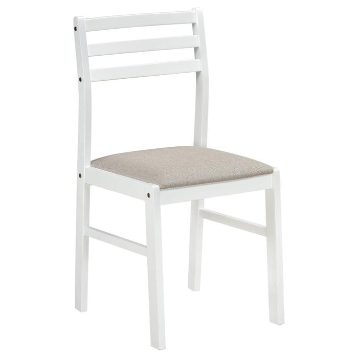 Bucknell - 3 Piece Round Drop Leaf Dining Table Set - White