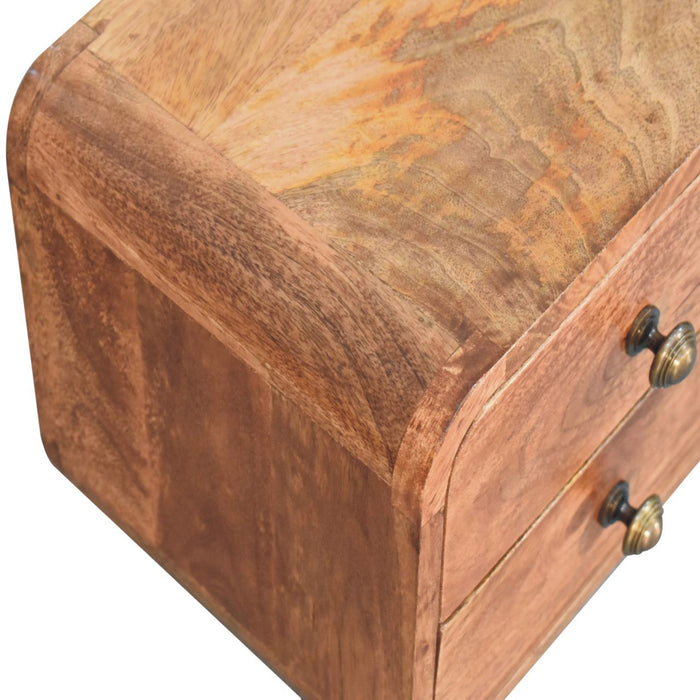 Curved Wall Mounted Bedside Nightstand