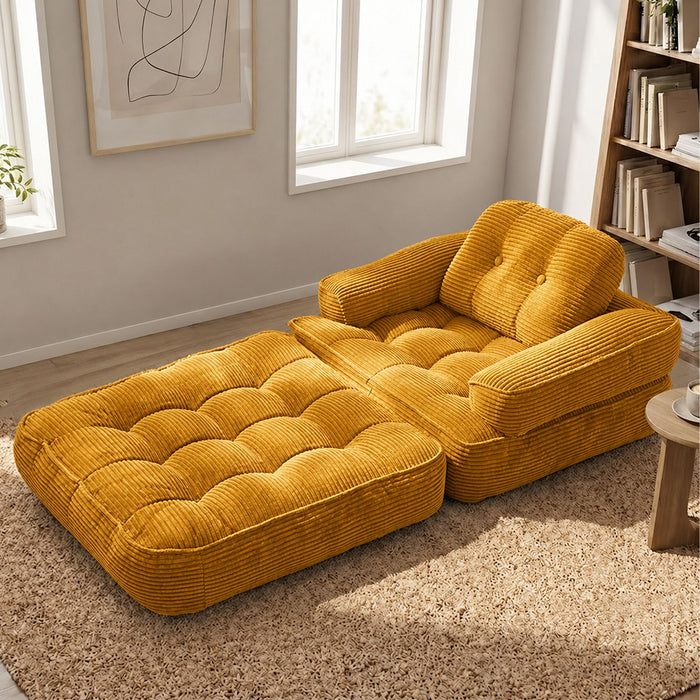 Convertible 2 In 1 Armrest Sofa For Bedroom