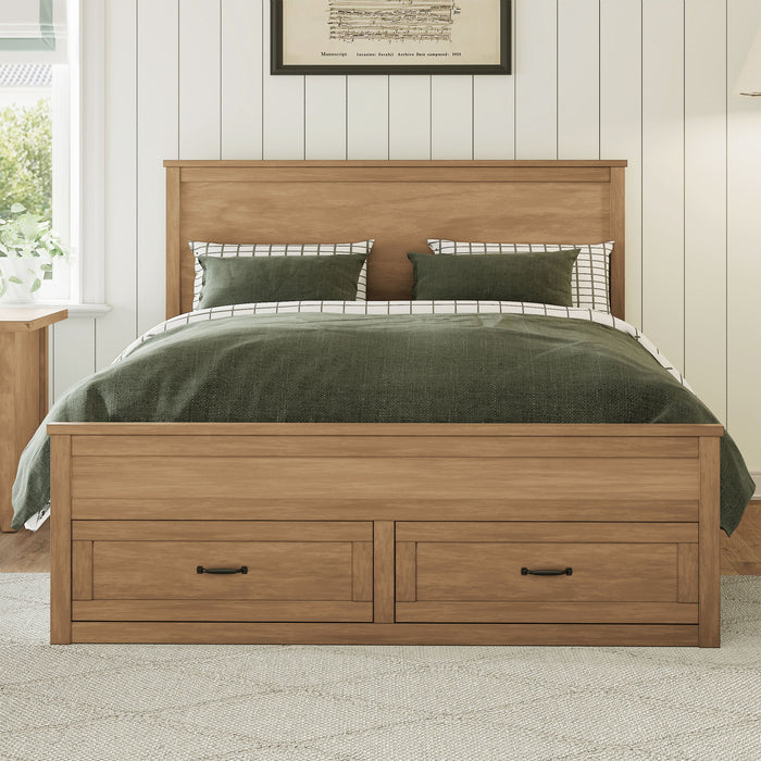 Modern Storage Platform Bed Frame With 6 Drawers