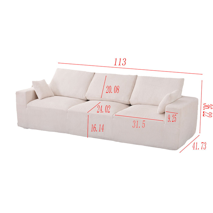 Modular Sectional Sofa With Ottoman, USB And Type C Charger, Petal Armrest Design