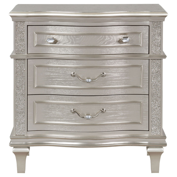 Evangeline - 3 Drawer Nightstand - Oak