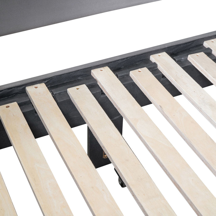 Upholstered Daybed With Cloud-Shaped Backrest, Trundle & 2 Drawers And USB Ports