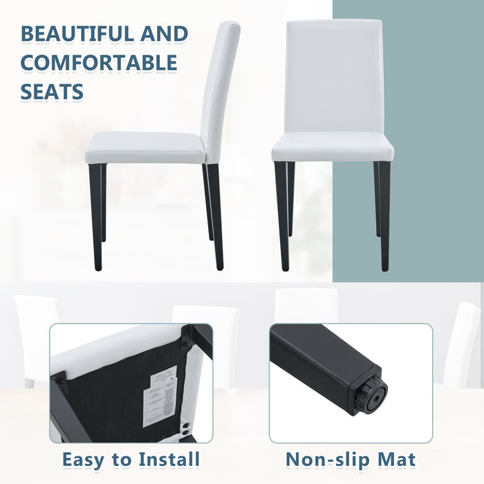 Versatile Dining Chairs With Comfortable Design And Metal Legs