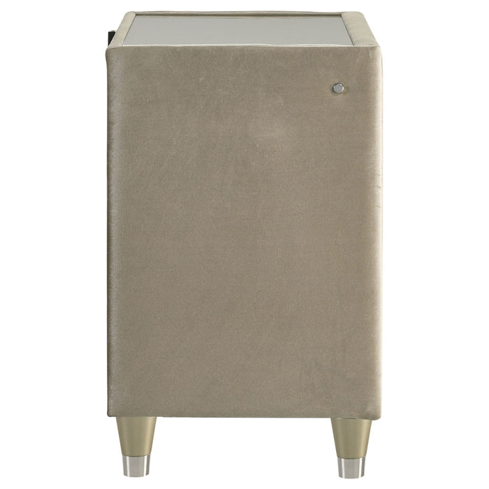 Mika - 2 Drawer LED Nightstand With USB