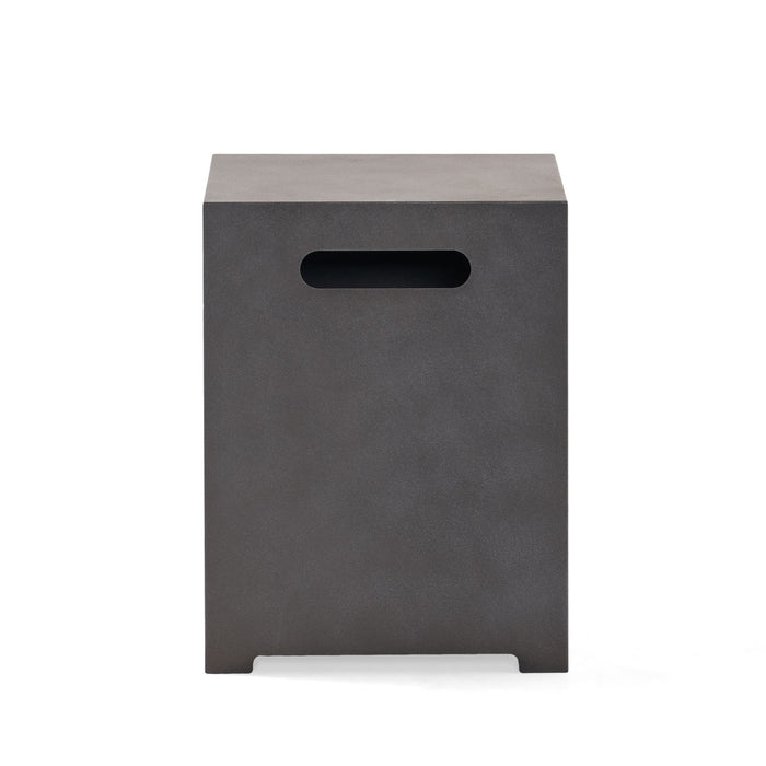 Modern Tank Holder Side Table With Powder Coated Frame