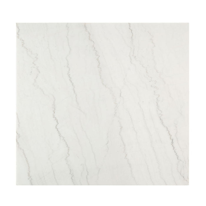 Edwyn - Counter Height Table - White Natural Marble Top & Espresso