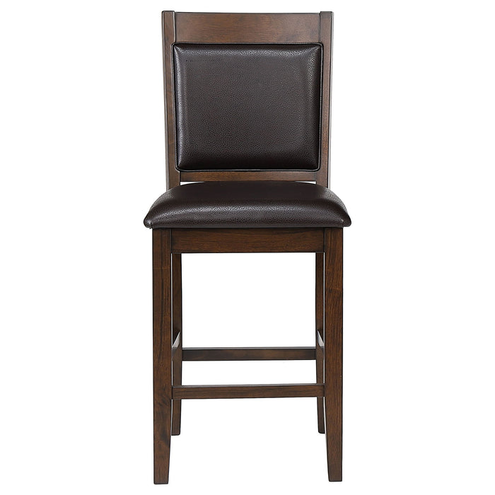 Upholstered Counter Height Chair (Set of 2) - Brown / Walnut