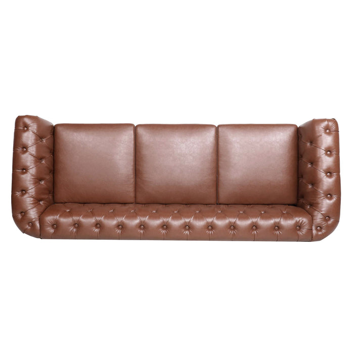Rolled Arm Chesterfield 3 Seater Sofa