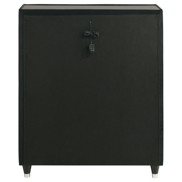 Lorient 5-drawer LED Chest of Drawers Black