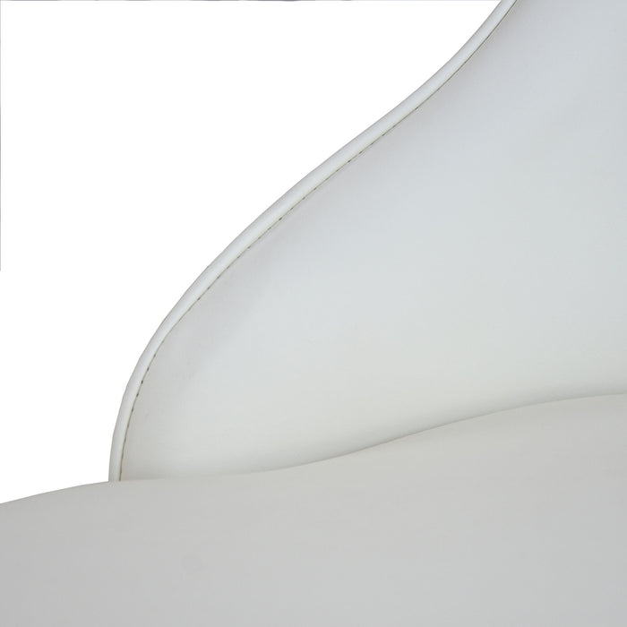 Modern Sponge-Filled Dining Chair, Solid Wood Metal Legs, Suitable For Restaurants, Living Rooms And Rooms (Set of 2) - White