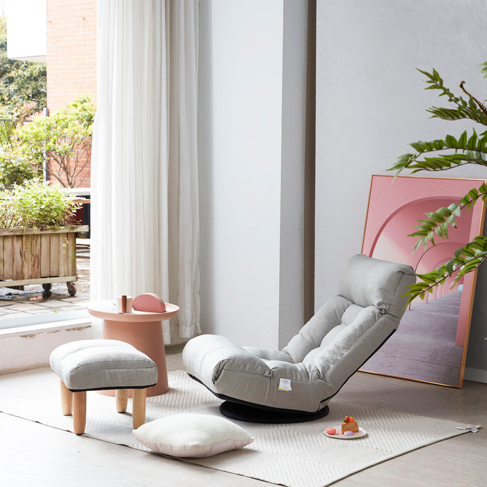 Adjustable Japanese Reclining Floor Chair Sofa With Metal Frame For Living Room