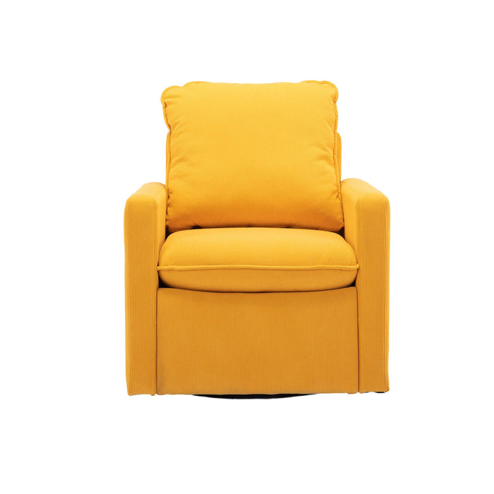 Coolmore Round Accent Sofa Chair For Living Room, 360 Degree Swivel Barrel Club Chair, Leisure Arm Chair