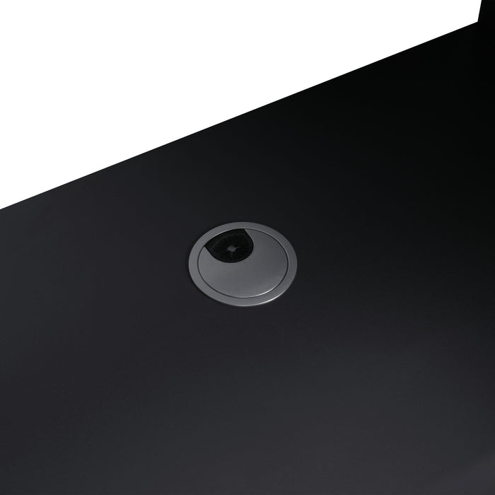 Contemporary Freestanding Bathroom Vanity With Resin Sink & Soft-Close Cabinet Doors