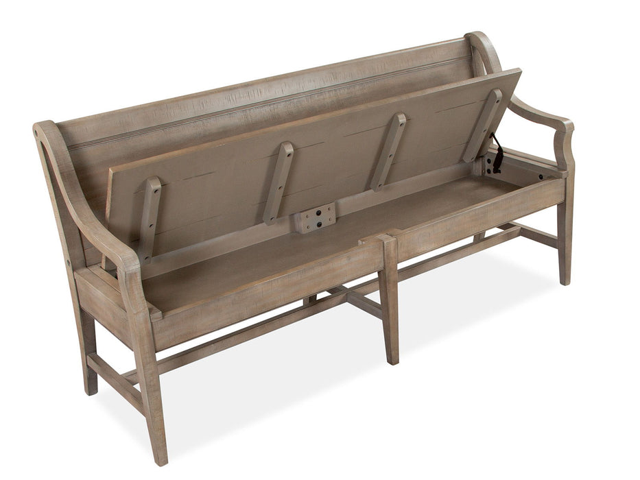 Paxton Place - Bench With Back - Dovetail Grey