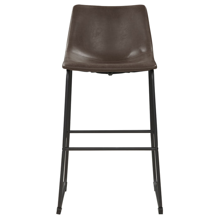 Armless Bar Stool (Set of 2) - Brown