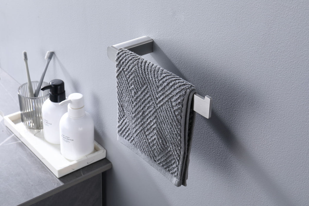 Brushed Nickle Wall Mounted 4 Piece Bathroom Accessories