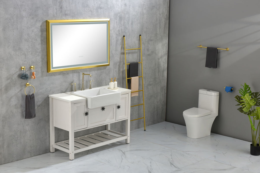 Bathroom Vanities Without Tops 48 In. X 20 1/2 In. D Bathroom Vanity Cabinet Only In White