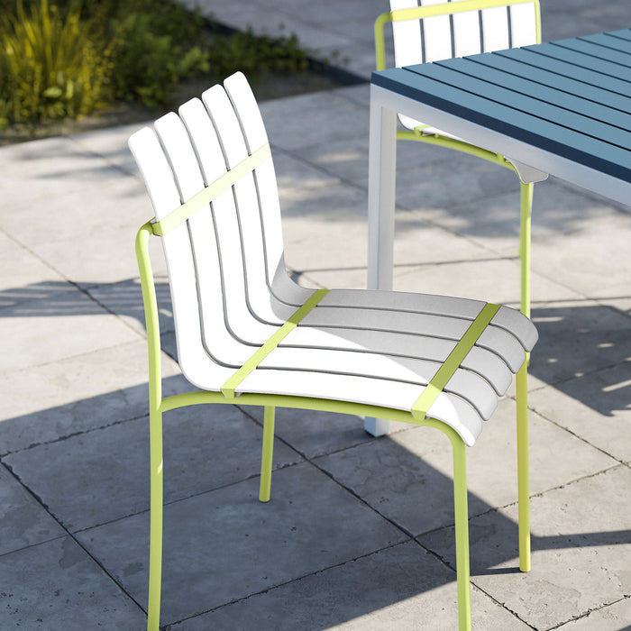 4 Piece Set Of Modern Color Block Designed Single Chairs