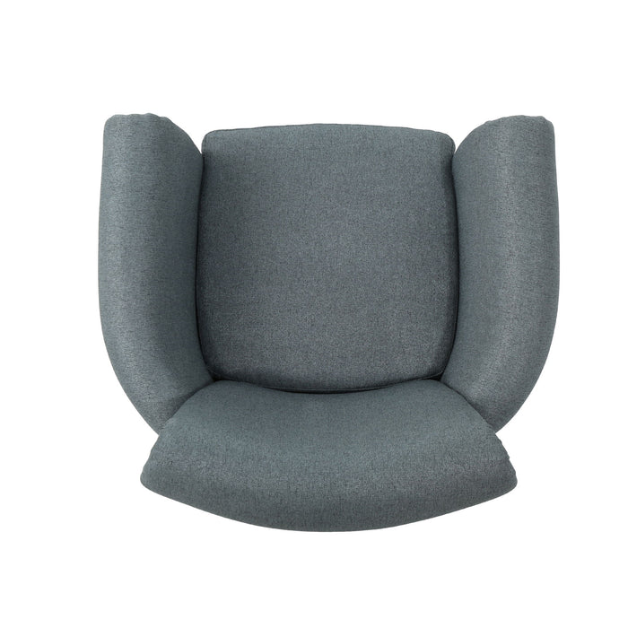 Elegant Club Chair With Nailhead Trim And Birch Wood Legs