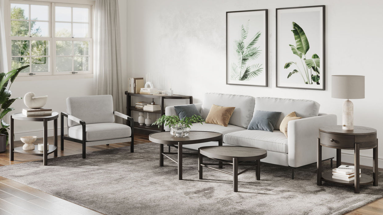 Hadleigh - Shaped Accent End Table - Coffee Bean