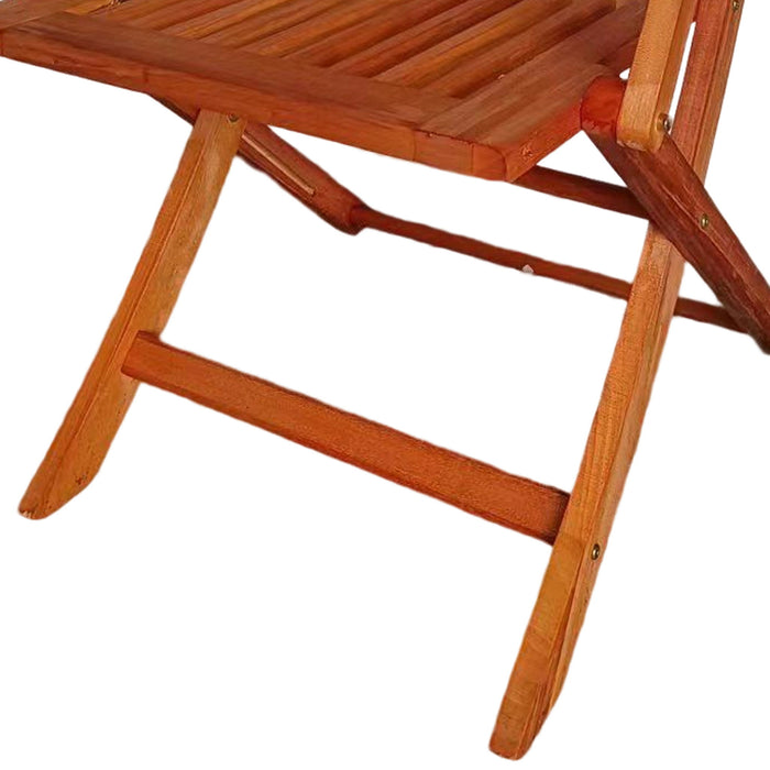 Foldable Patio Dining Set, Folding Chairs, Indoor And Outdoor Universal (Set of 4) - Teak