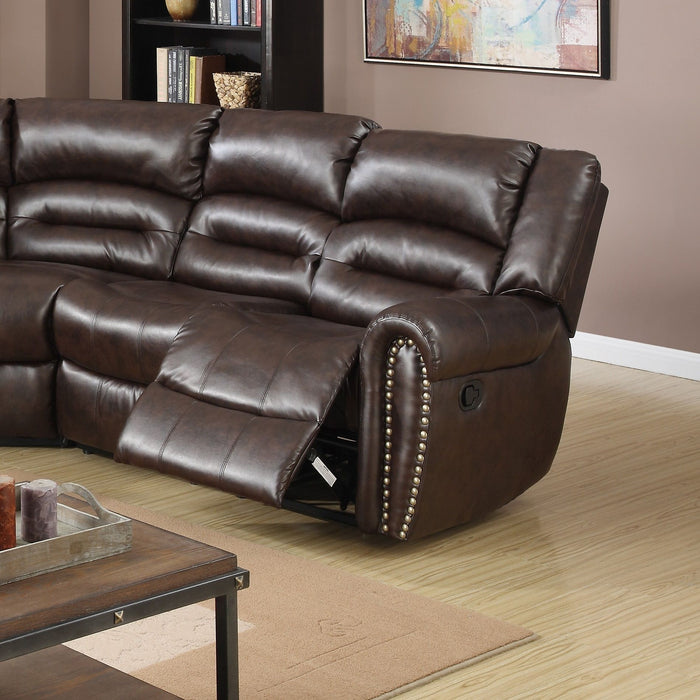 Reclining Sectional Sofa With Console