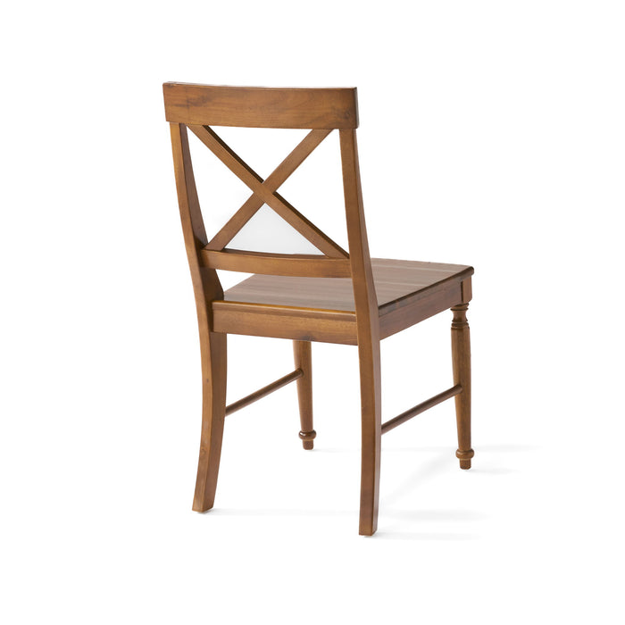 Dining Chair With X Shaped Back (Set of 2)