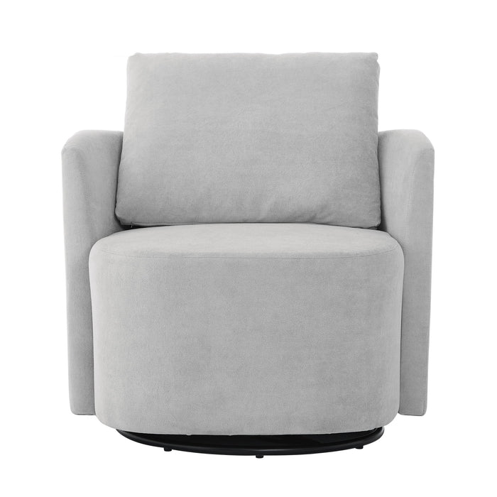 360° Modern Swivel Chair With Upholstered Curved Design