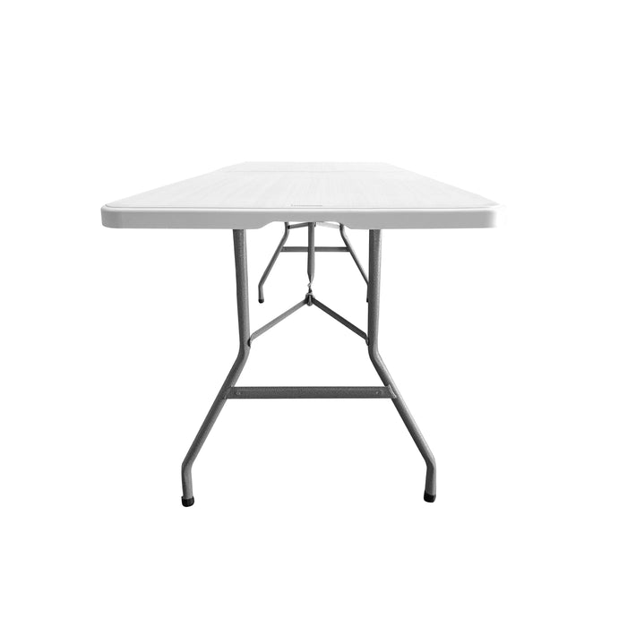 Techni Home 6 Feet Granite White Folding Table With Easy - Carry Handle
