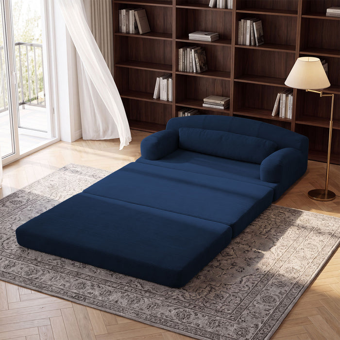 2 Seater Sofa Bed, Compact Foldable Floor Couch
