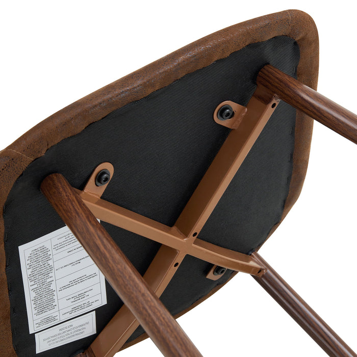 (Set of 4) Backrest AndTransfer Legs Chairs Adding A Touch Of Elegance To Minimalist And Scandinavian Style Homes - Walnut