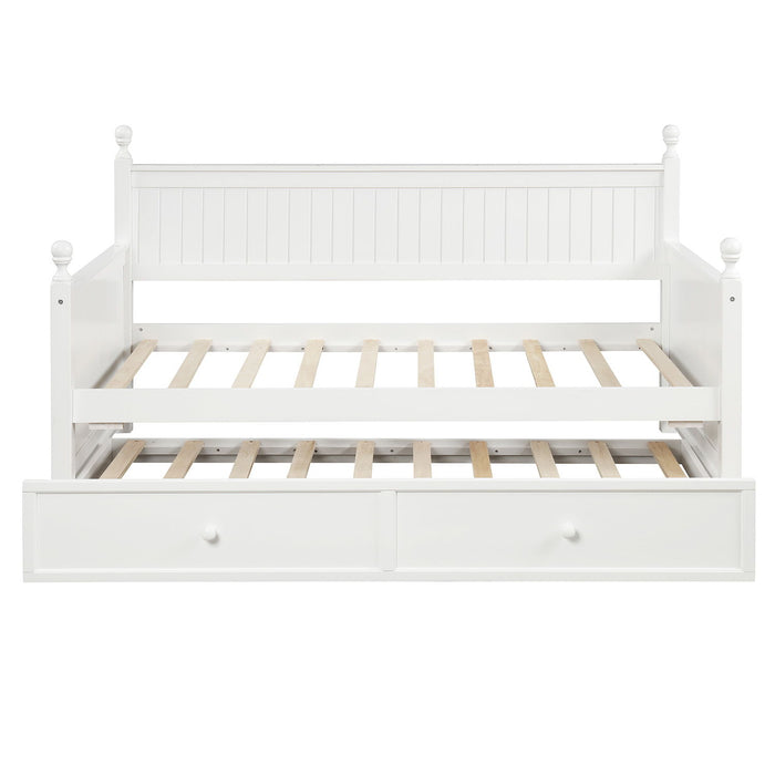 Twin Size Daybed & Twin Size Trundle - White