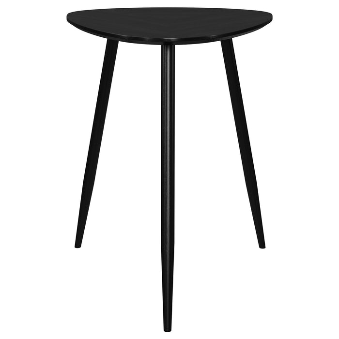 Odessa 3-piece Triangular Coffee and End Table Set Black