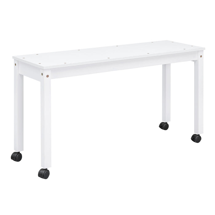 Loft Bed With Retractable Writing Desk And 4 Drawers, With Lateral Portable Desk And Shelves