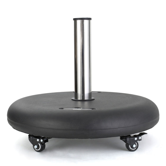 Wheelie - Round Umbrella Base With Stainless Steel Holder