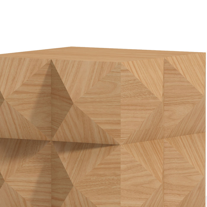 Side Table With 3D Embossed Pattern Design