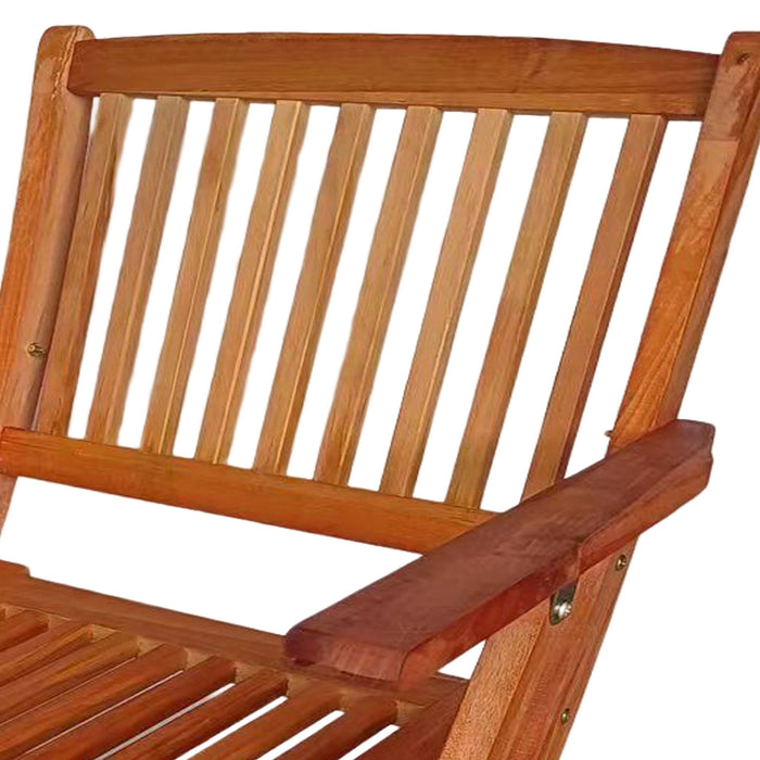 Foldable Patio Dining Set, Folding Chairs, Indoor And Outdoor Universal (Set of 4) - Teak