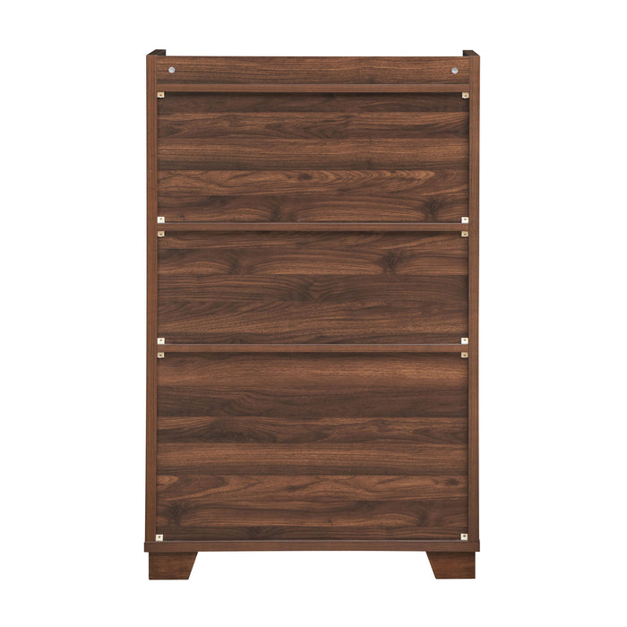 Farmhouse Style Monita Wine Cabinet With Storage Space - Walnut