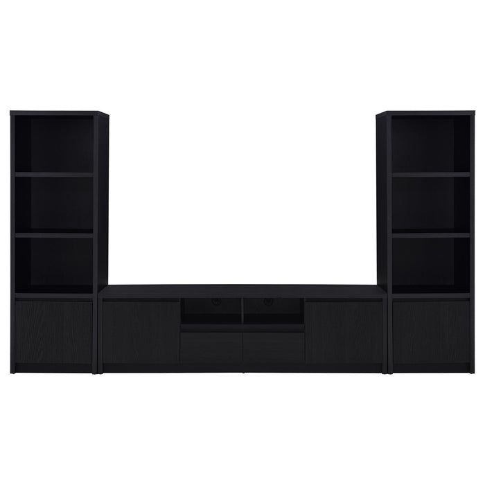 Winfield 3-piece Entertainment Center 78-inch TV Stand Black