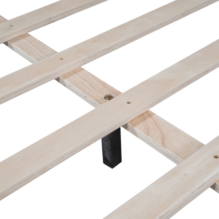 Platform Bed With LED Frame, Thick & Soft And Button Tufted Design Headboard