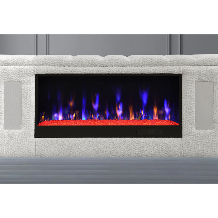 Isaiah - Bed With TV Lift-LED Speakers And Fireplace