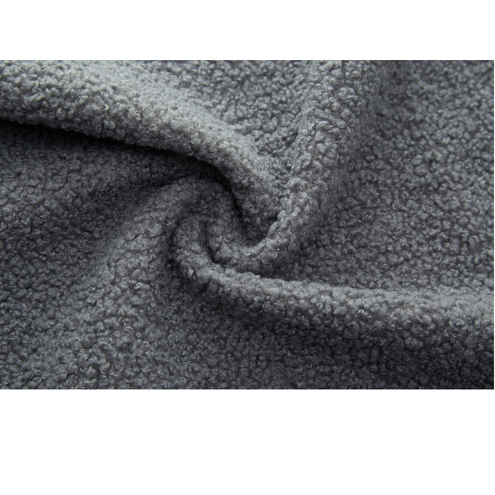 Modern Floor Sofa, With 2 Pillows, Convertible Teddy Fabric Foam Filled Bed