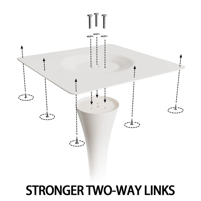Mid-Century Round Dining Table With Pedestal Base For 2 - 4 People