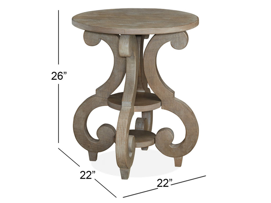 Tinley Park - Round Accent End Table - Dove Tail Gray